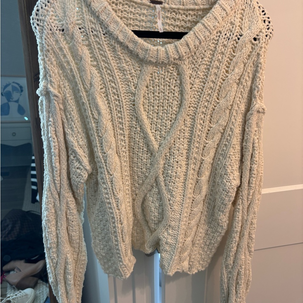 Cozy Cream Cable Knit Sweater